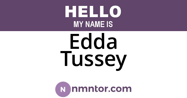 Edda Tussey