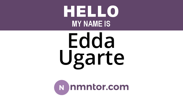 Edda Ugarte