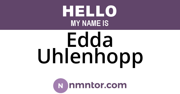 Edda Uhlenhopp