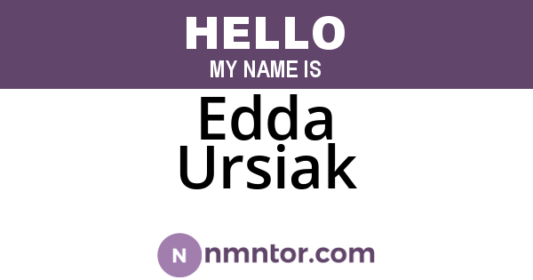 Edda Ursiak