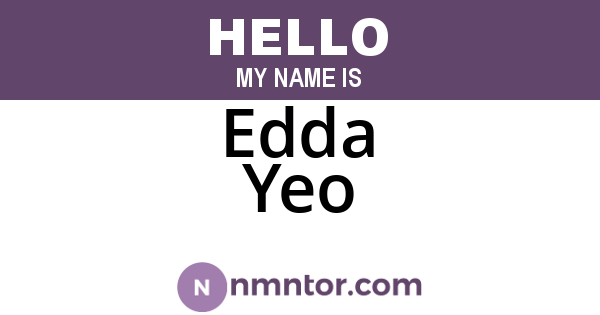 Edda Yeo