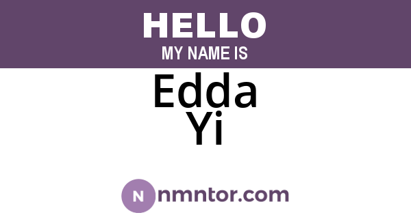 Edda Yi
