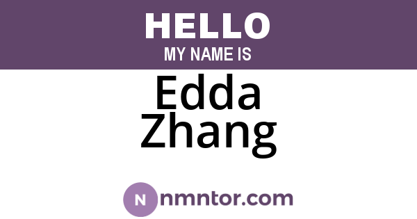 Edda Zhang
