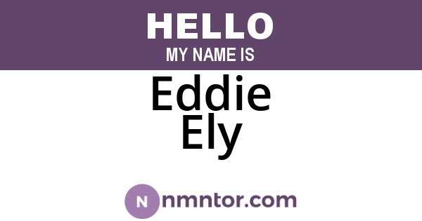 Eddie Ely