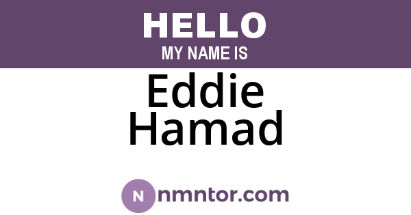 Eddie Hamad