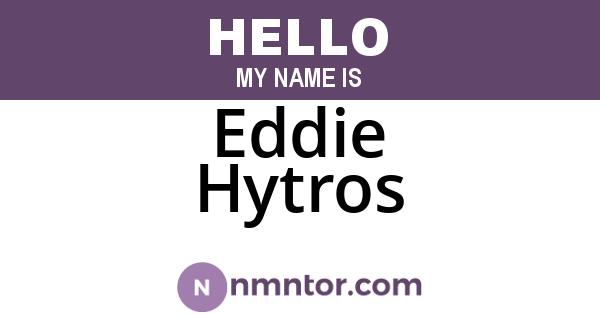 Eddie Hytros