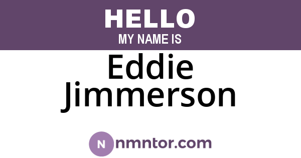 Eddie Jimmerson