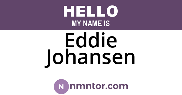 Eddie Johansen