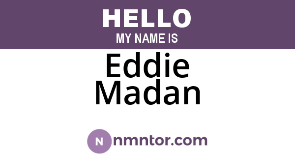 Eddie Madan