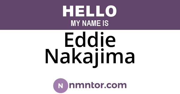 Eddie Nakajima
