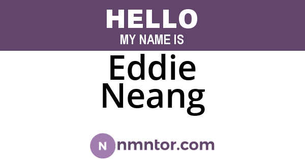 Eddie Neang