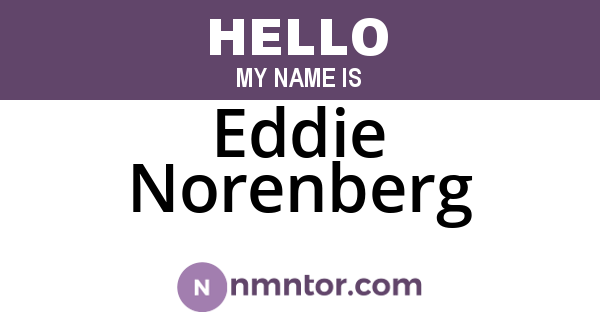 Eddie Norenberg