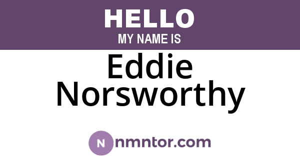 Eddie Norsworthy