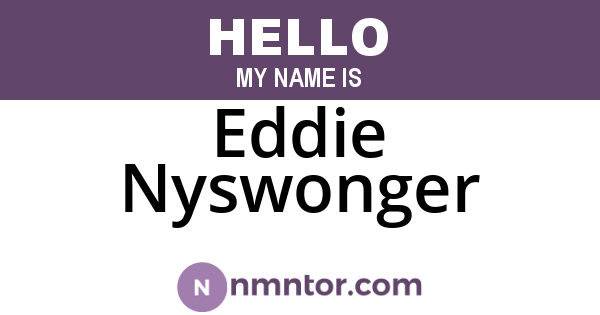 Eddie Nyswonger