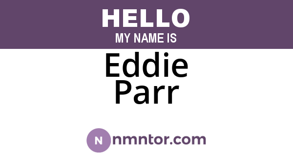 Eddie Parr