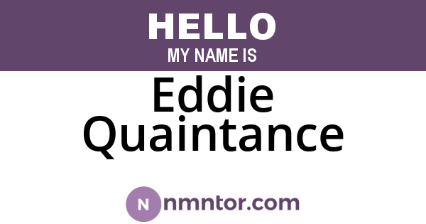 Eddie Quaintance