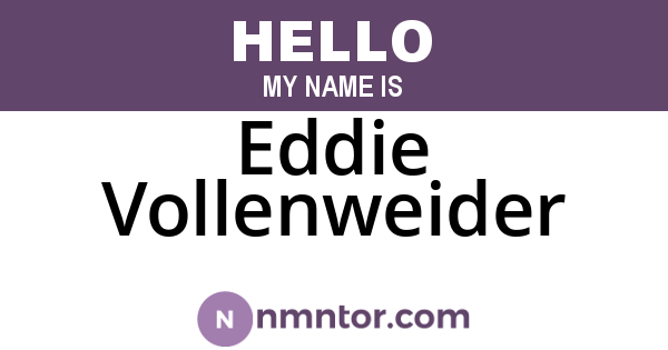 Eddie Vollenweider