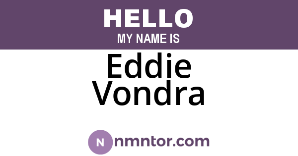 Eddie Vondra