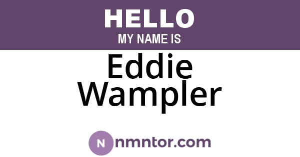 Eddie Wampler