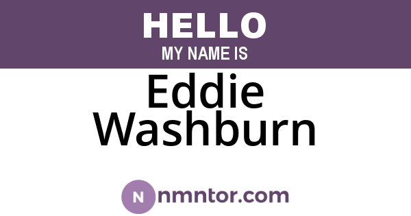 Eddie Washburn