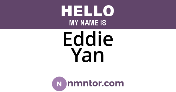 Eddie Yan