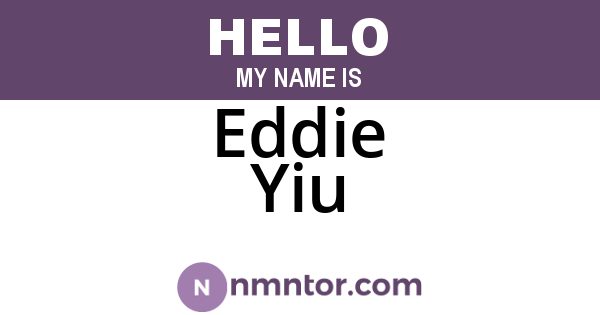 Eddie Yiu