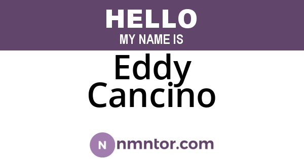 Eddy Cancino