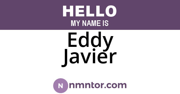 Eddy Javier