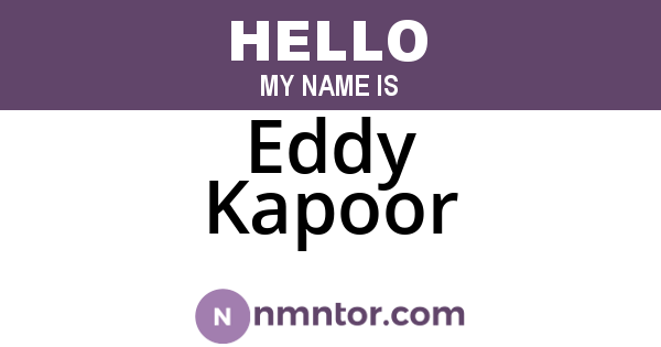 Eddy Kapoor