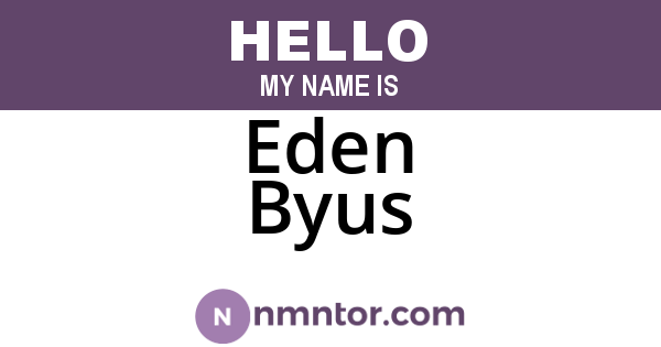 Eden Byus