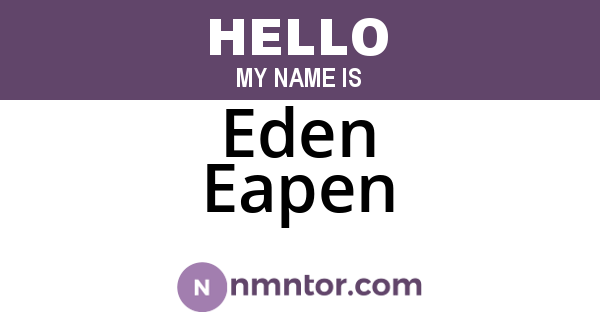Eden Eapen
