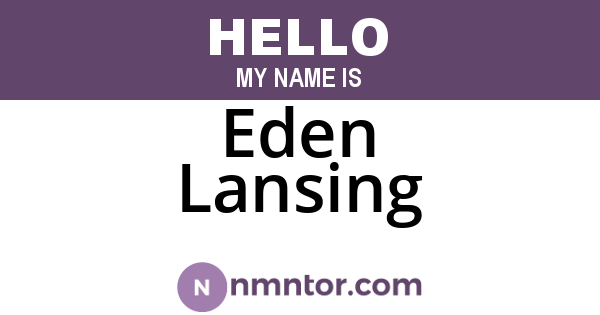 Eden Lansing