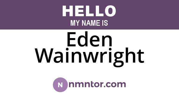 Eden Wainwright