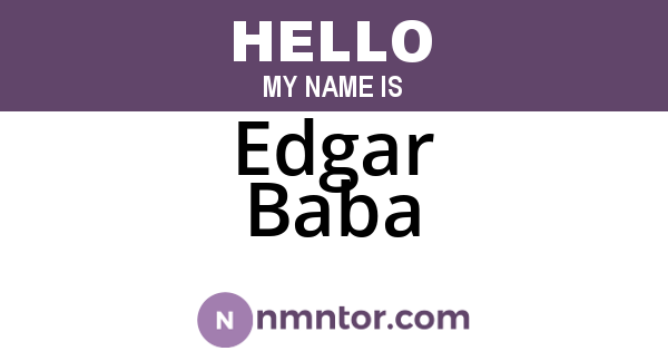 Edgar Baba