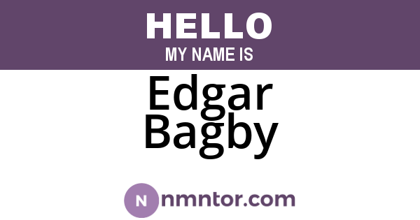 Edgar Bagby