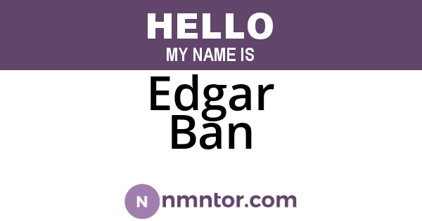 Edgar Ban