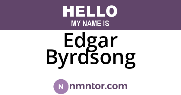Edgar Byrdsong