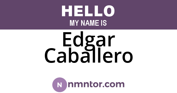 Edgar Caballero
