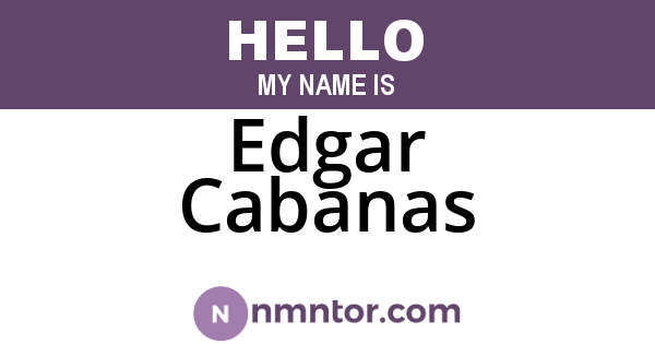 Edgar Cabanas