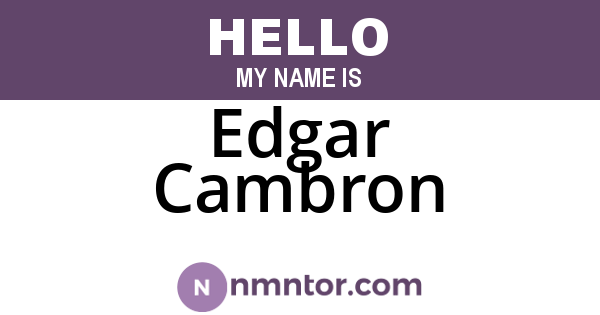 Edgar Cambron