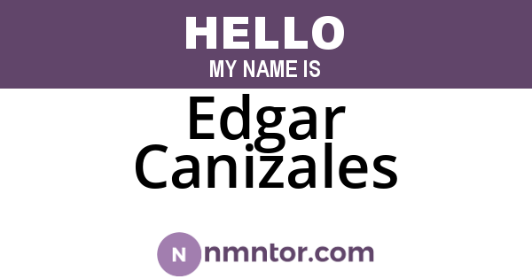 Edgar Canizales
