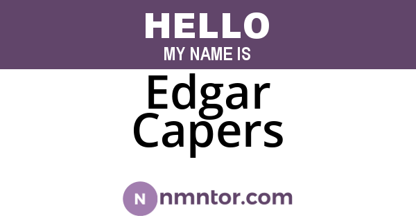 Edgar Capers