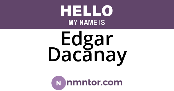 Edgar Dacanay