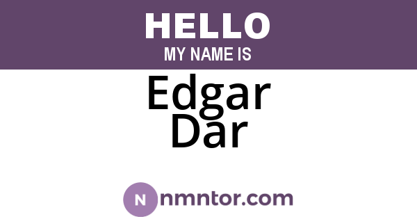 Edgar Dar