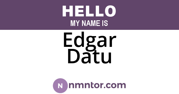 Edgar Datu
