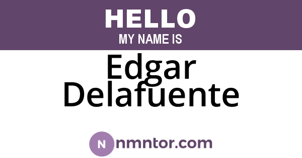 Edgar Delafuente
