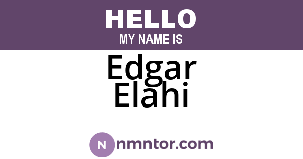 Edgar Elahi