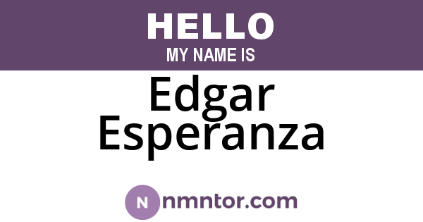 Edgar Esperanza