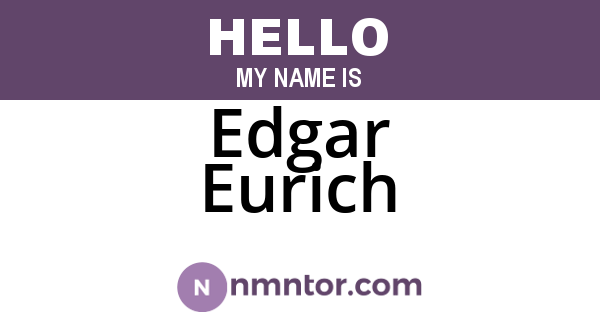Edgar Eurich