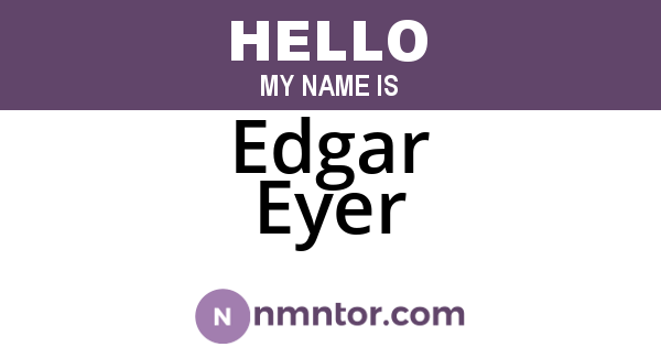 Edgar Eyer